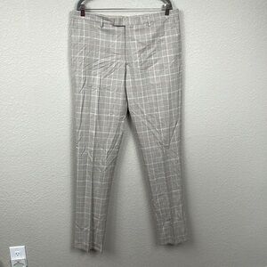 New Boglioli B Line Wool Check Plaid Suit Pants Italy